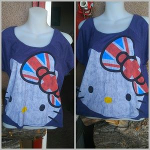Sanrio hello kitty cold shoulder top